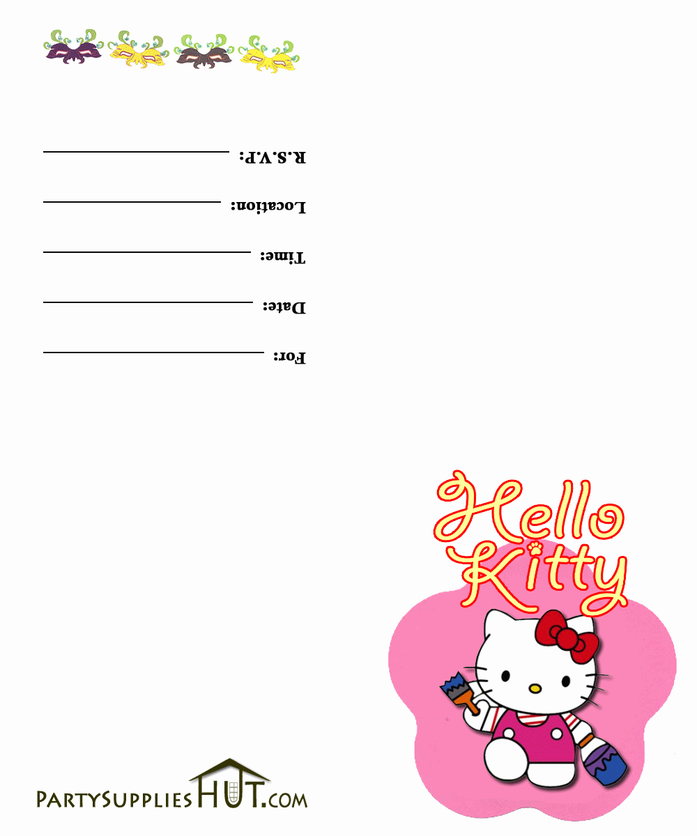 Hello Kitty Printable Invitations New Hello Kitty Party Ideas &amp; Free Printables Living Locurto