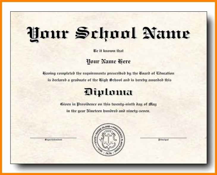 High School Diploma Template Word Awesome 6 Editable Diploma Template