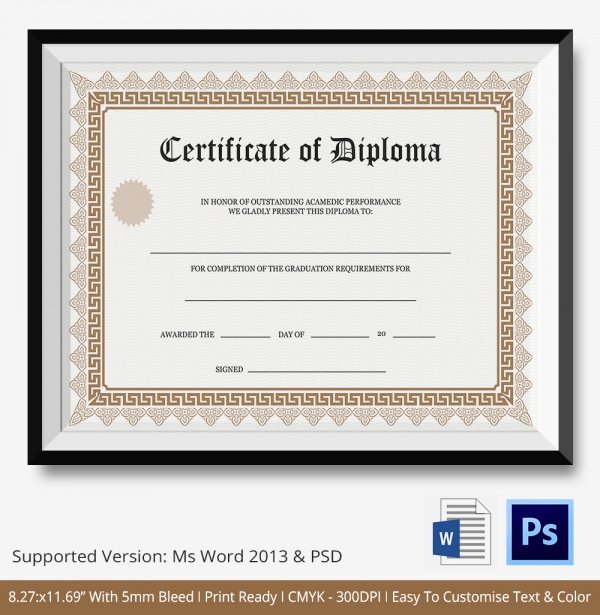 High School Diploma Template Word Best Of 28 Of Diploma Template Microsoft Word