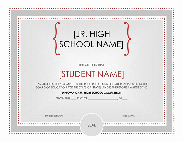 High School Diploma Template Word Inspirational Certificate Template Word
