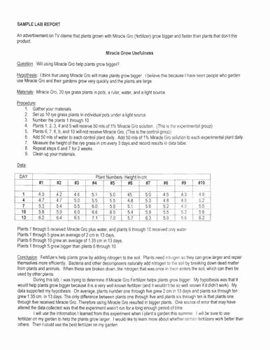 High School Lab Report Template New Chemistry Lab Report by Ray Harris Jr
