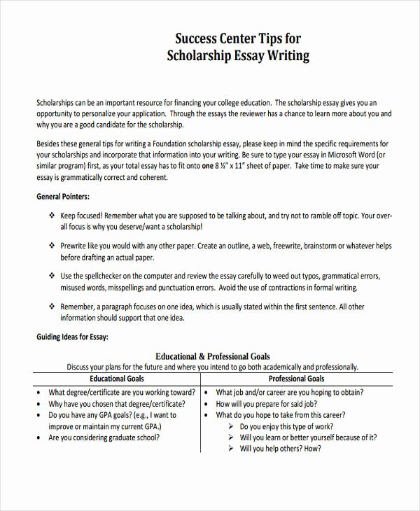 High School Scholarship Essay Examples Awesome 21 Essay Writing Examples