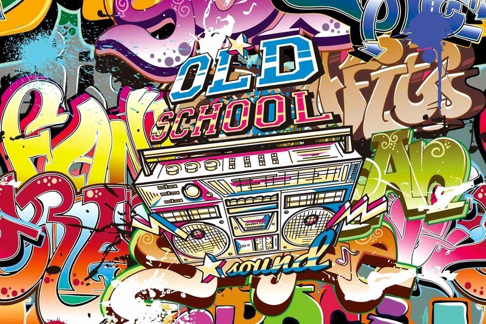 Hip Hop Graffiti Backdrop Lovely Old School Vinyl Background Party Hip Hop 80 S