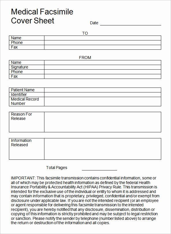 Hipaa Fax Cover Sheet Requirement Best Of Fax Cover Sheet Template 5 Free Download In Word Pdf