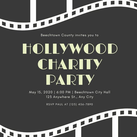 Hollywood Invitation Template Free New Customize 48 Hollywood Invitation Templates Online Canva