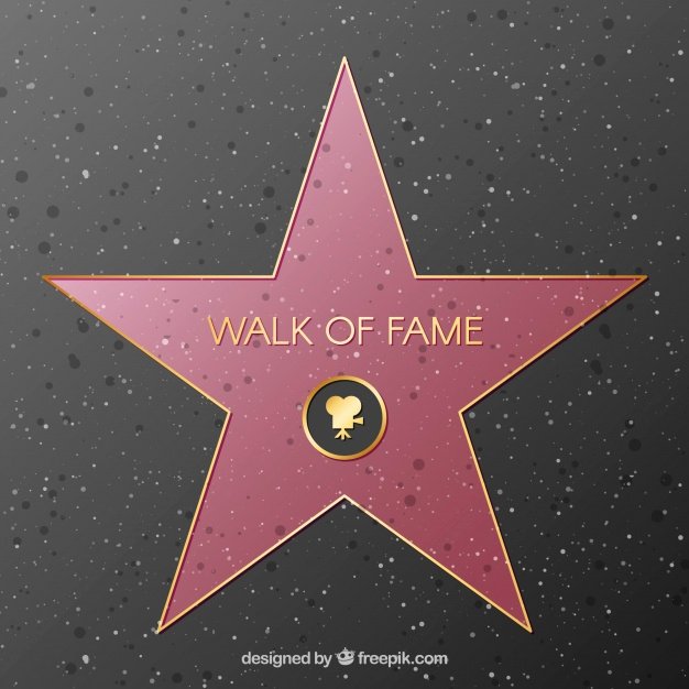 Hollywood Sign Photoshop Template Lovely Walk Of Fame Star Background Vector