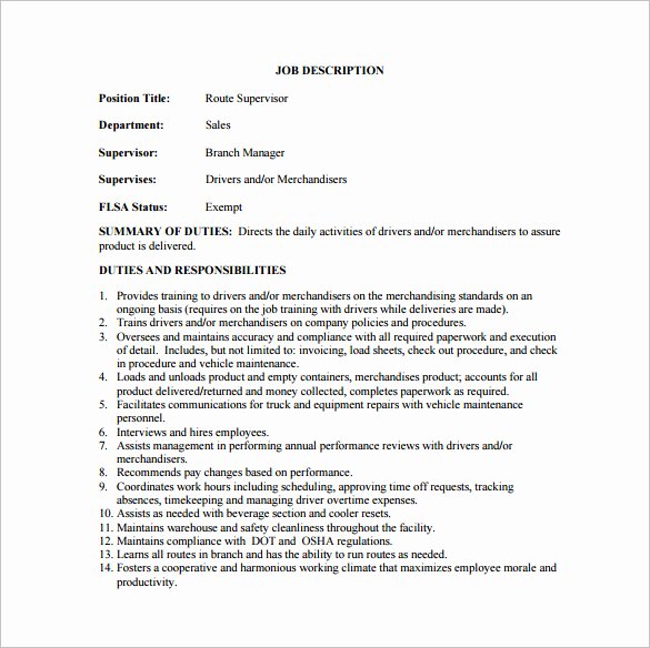 Housekeeping Supervisors Duties and Responsibilities New 10 Supervisor Job Description Templates – Free Sample