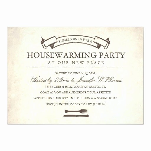 Housewarming Invitation Wording Funny Beautiful Fun Vintage Housewarming Party Invite
