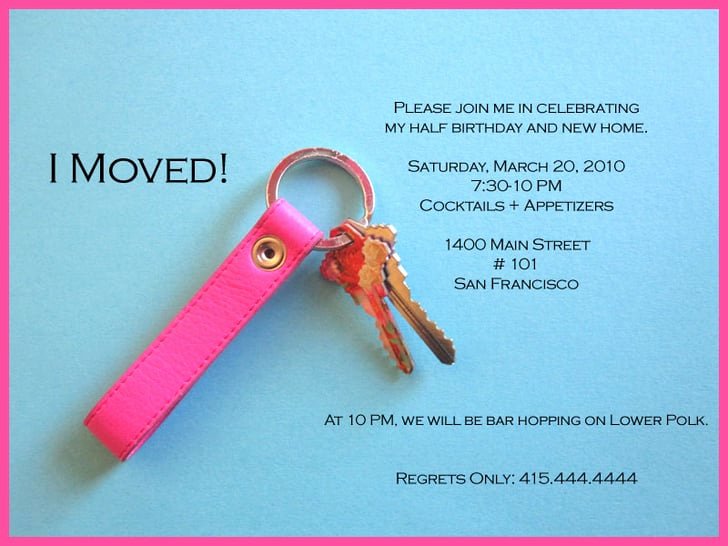 Housewarming Invitation Wording Funny Best Of E Party with Me Half Birthday Housewarming — Invite