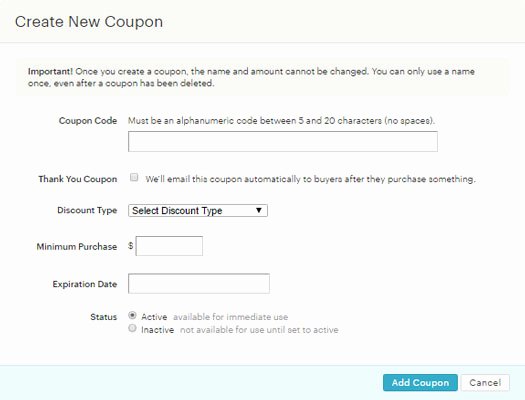 How to Design A Coupon New How to Create Coupons for Your Etsy Shop Dummies