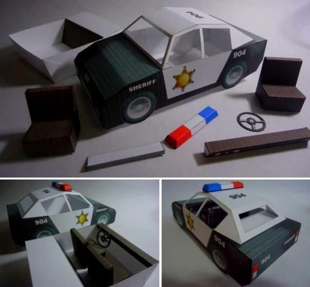 How to Make Paper Car New Papermau Classic Police Car Paper Model by Papermau