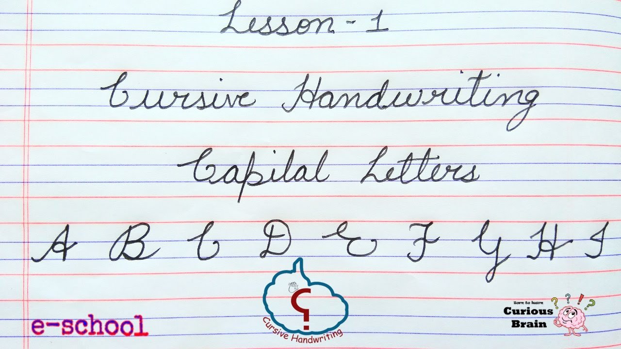 How to Write Cursive Words New Cursive Handwriting Method for Capital Letters Lesson 1