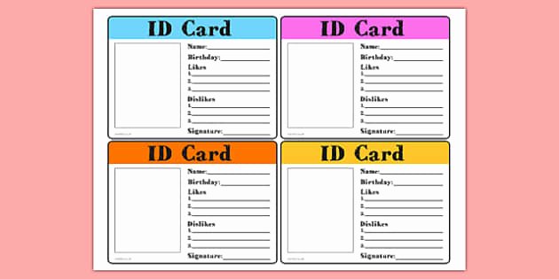 Id Cards Templates Unique New Starter Id Card New Starter Id Card Id Card