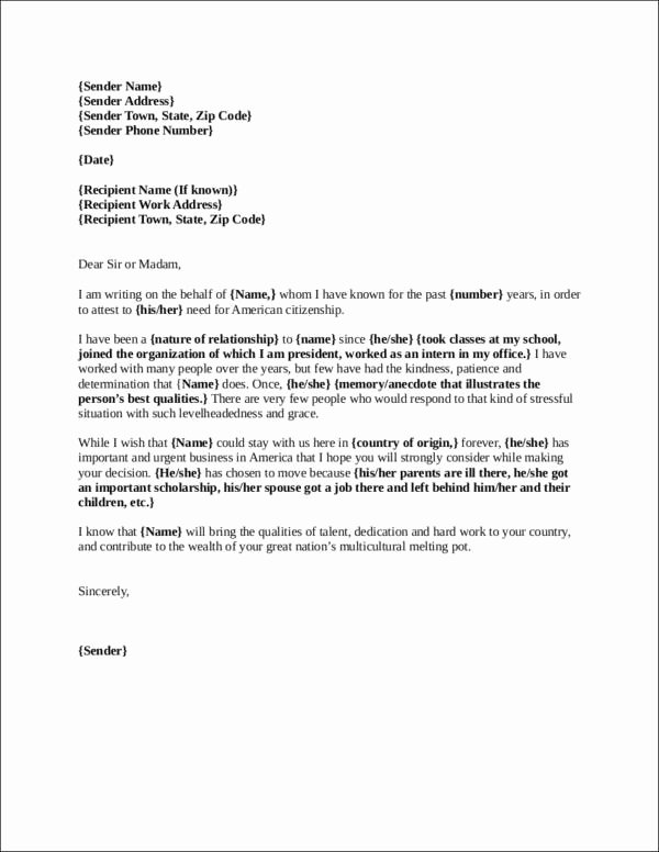 Immigration Recommendation Letter Sample Unique Steps to Writing A Reference Letter for Immigration