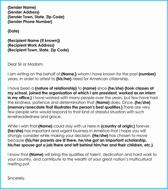 Immigration Reference Letter Example Awesome Immigration Reference Letters 6 Samples &amp; Templates