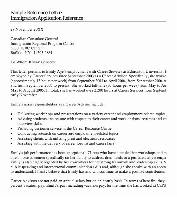 Immigration Reference Letter Template Inspirational Reference Letter Templates – 18 Free Word Pdf Documents
