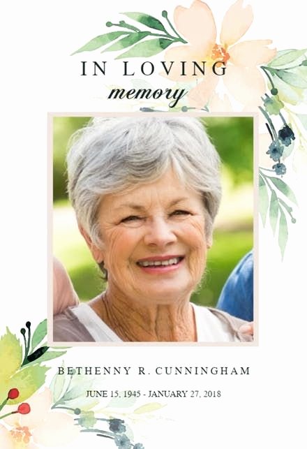 In Loving Memory Card Template Awesome 27 Best Memorial Announcements Images On Pinterest