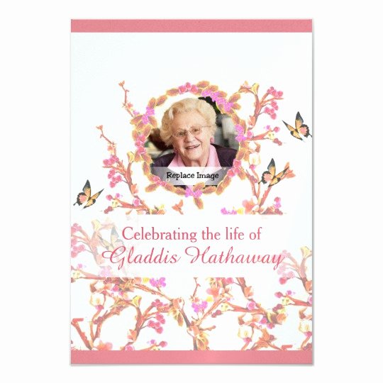 In Loving Memory Card Template Lovely Pink In Loving Memory Funeral Memorial Vintage Card