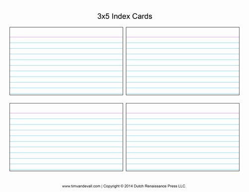 Index Cards Template for Word Elegant Printable Index Card Templates 3x5 and 4x6 Blank Pdfs