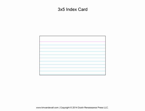 Index Cards Template for Word New Index Card Template