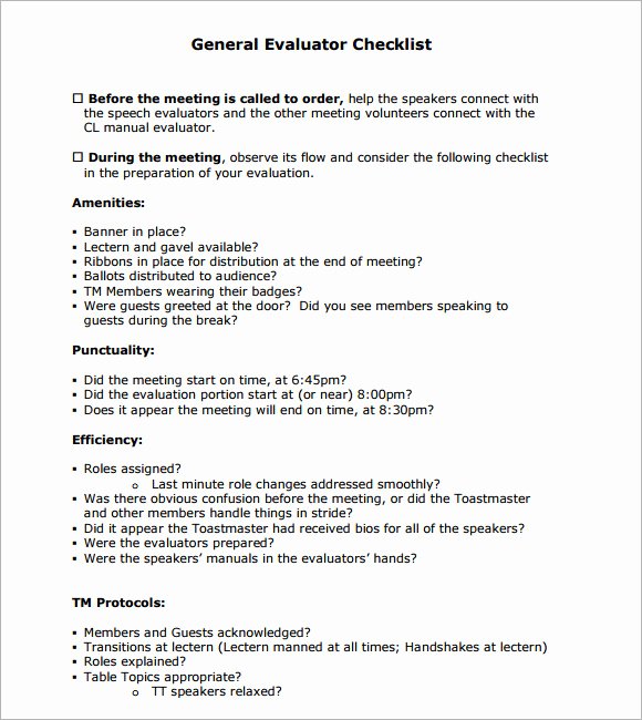 Individual Speech Evaluation form Lovely toastmaster Evaluation form toastmaster Evaluation