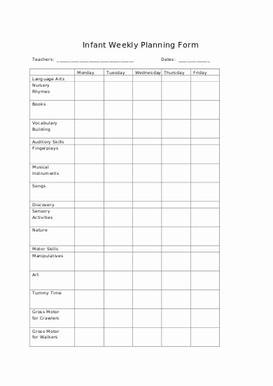 Infant Weekly Lesson Plan Best Of 10 Best Lesson Plan for Infants Examples &amp; Templates