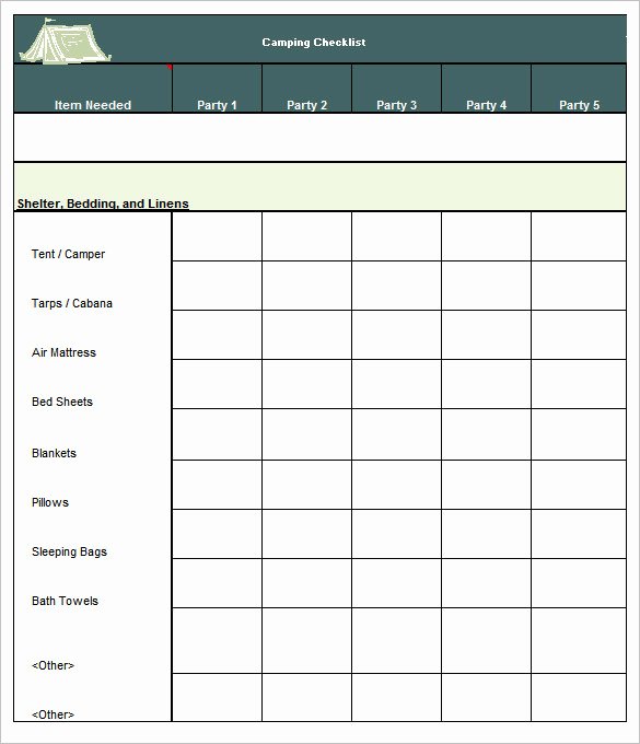 Inspection Checklist Template Excel Beautiful 20 Camping Checklist Templates Doc Pdf Excel