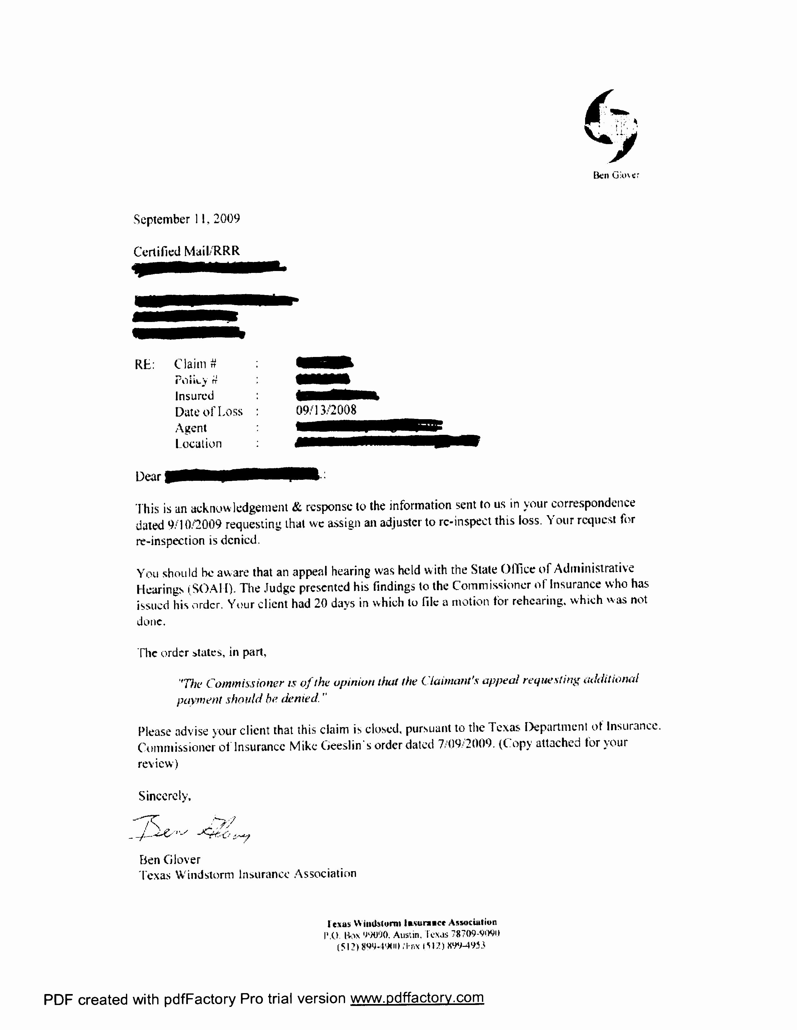 Insurance Appeal Letter Samples New An Example Of why You Need to Be Careful In Choosing How