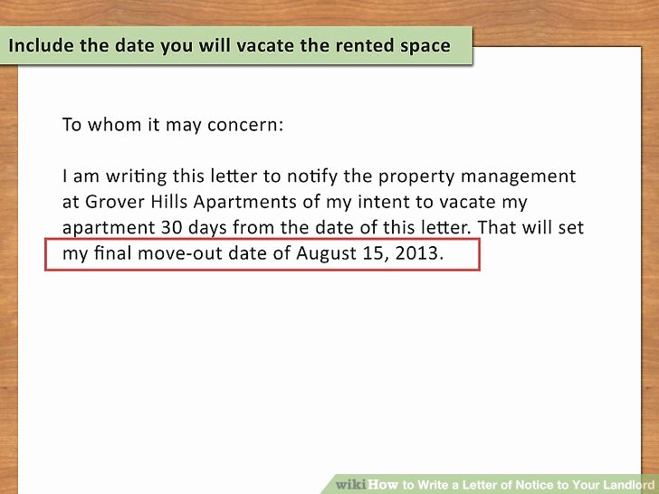 Intent to Vacate Apartment Inspirational How to Write A Letter Of Notice to Your Landlord 14 Steps
