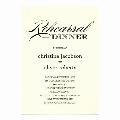 Invitation Message for Dinner Unique Elegant Occasion Rehearsal Dinner Invitations 5&quot; X 7