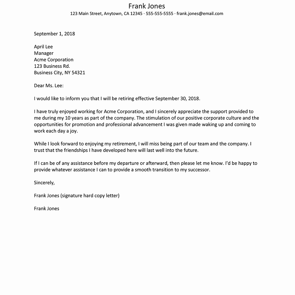 Involuntary Resignation Letter Sample Unique Retirement Resignation Letter Examples