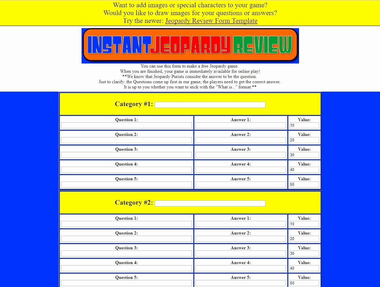 Jeopardy Template with Scorekeeper Lovely 11 Best Free Jeopardy Templates for the Classroom