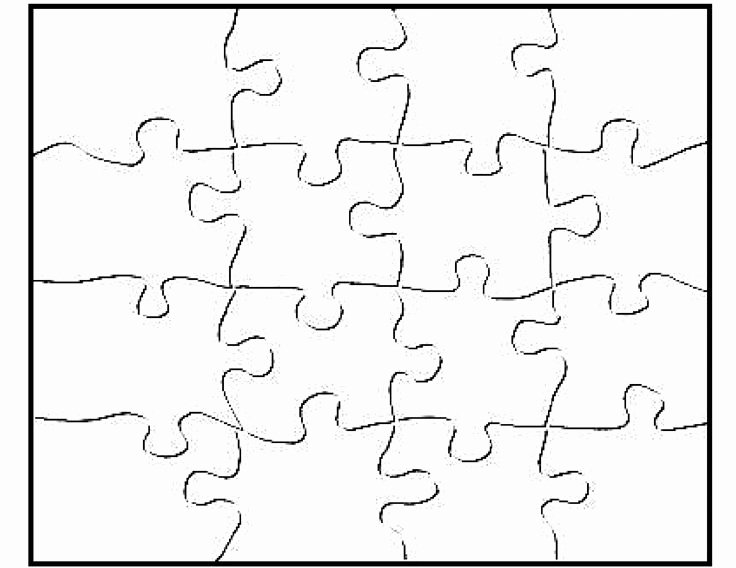 Jigsaw Puzzle Template Generator Awesome Inovart 16 Piece Blank Puzzle 4&quot; X 5 1 2&quot; White 12