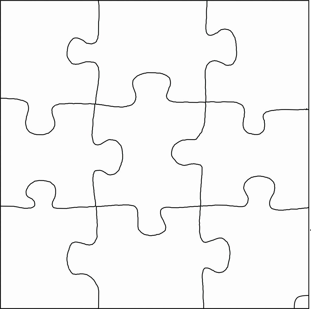 Jigsaw Puzzle Template Generator New Puzzle Pattern with 9 Pieces Put Each Piece In Glow Egg