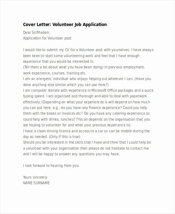 Job Application Writing Sample New Free 54 Application Letter Examples &amp; Samples In Editable