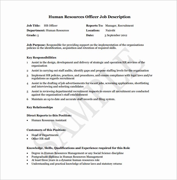 30-job-description-human-resources-example-document-template