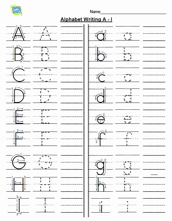 Kindergarten Letter Writing Paper Best Of Alphabet Numbers Shapes Practice Sheets
