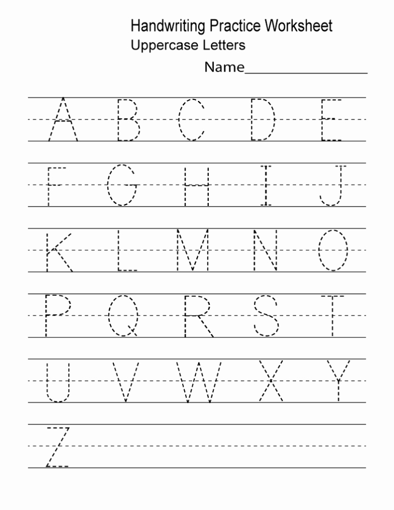 Kindergarten Letter Writing Paper Lovely Printable Handwriting Practice Sheets for Preschool