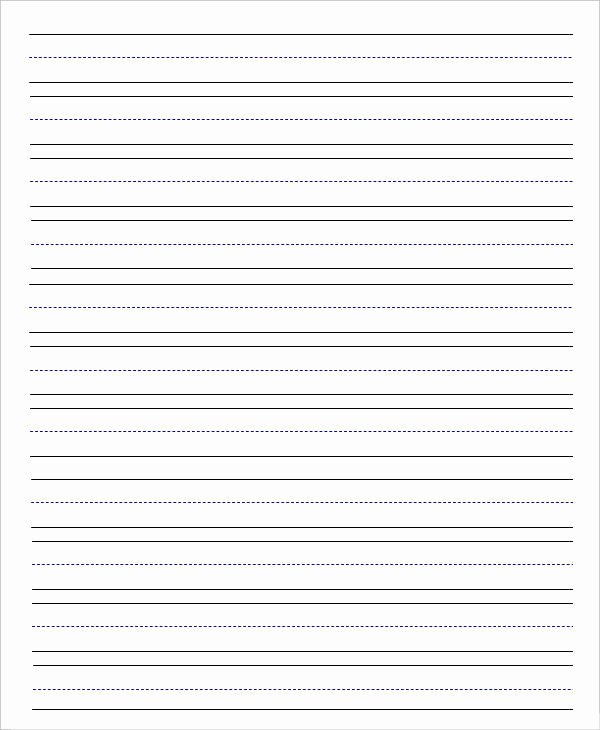 Kindergarten Paper with Lines Best Of 14 Lined Paper Templates In Pdf