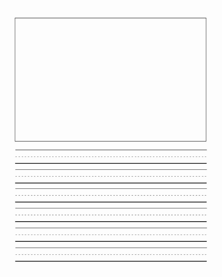 Kindergarten Paper with Lines Inspirational First Grade Writng Paper Template with Picture