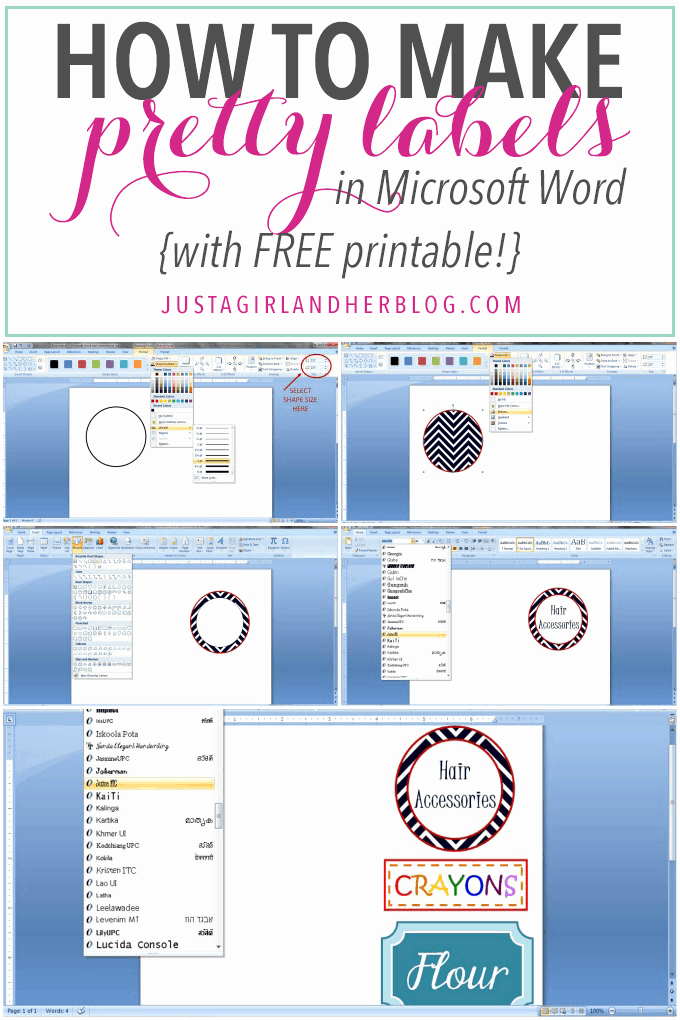 Label Template for Word Free Lovely How to Make Pretty Labels In Microsoft Word