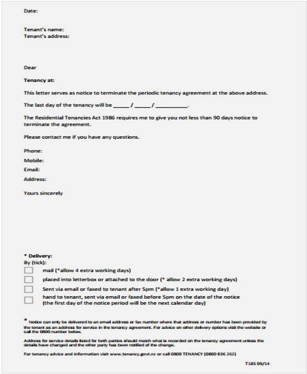 Landlord Lease Termination Letter Beautiful Lease Letter Templates 8 Free Sample Example format