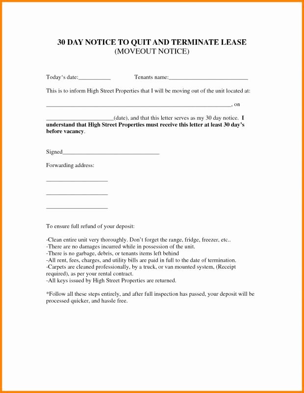 Landlord Lease Termination Letter Beautiful Lease Termination Letter Landlord to Tenant
