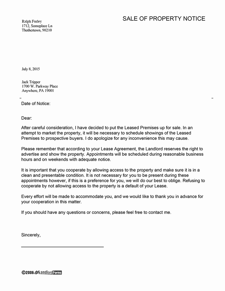 Landlord Notice to Vacate Premises Best Of 10 Sample Letter Notice to Vacate Rental Property