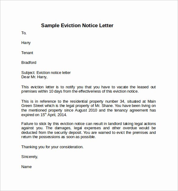 Landlord Notice to Vacate Premises New 11 Sample Notice to Vacate Letters Pdf Ms Word Apple