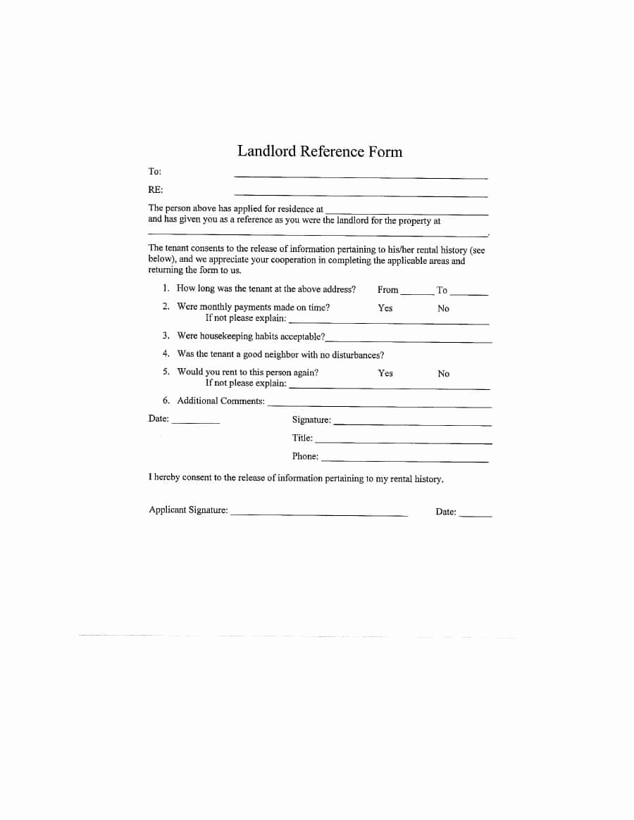 Landlord Reference Letter Fresh 40 Landlord Reference Letters &amp; form Samples Template Lab