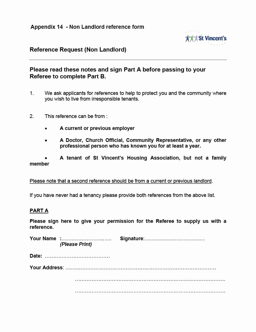Landlord Reference Letter New 40 Landlord Reference Letters &amp; form Samples Template Lab