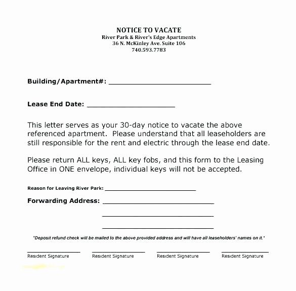 Landlord to Tenant Sample Letters Luxury Template for 30 Day Notice to Landlord – Stagingusasportfo
