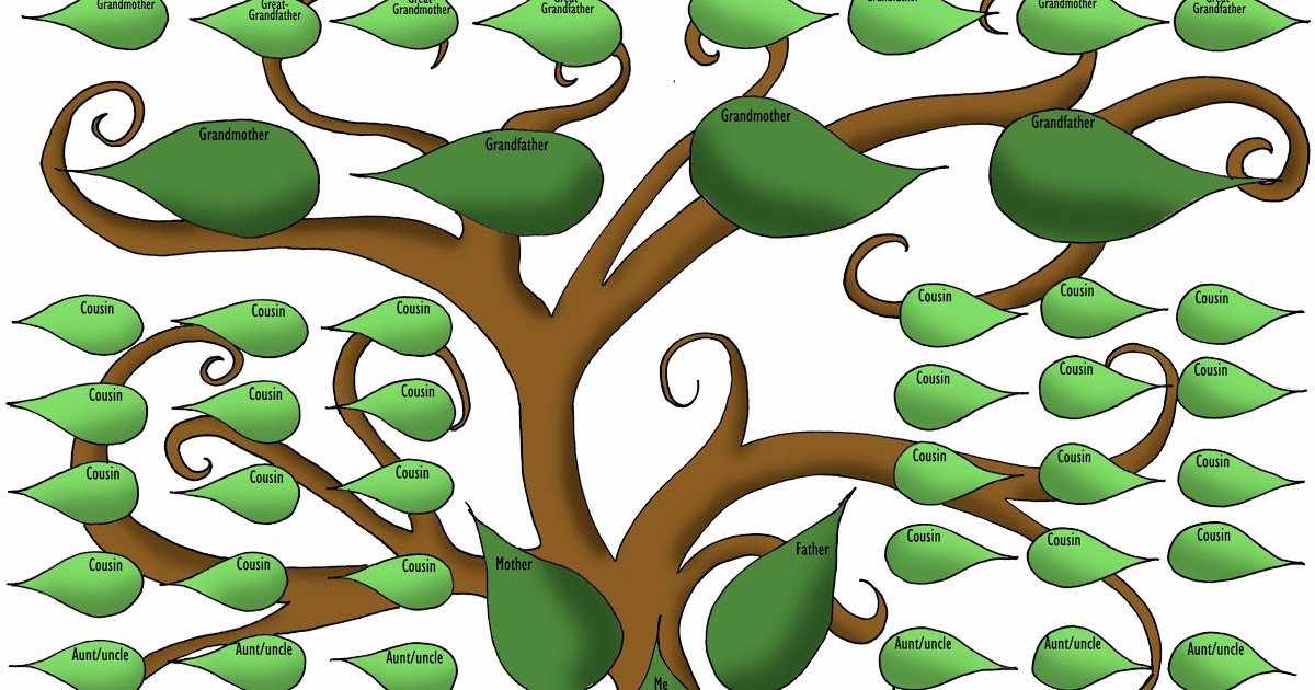 Large Family Tree Templates Inspirational Family Tree Template Family Tree Template Charts