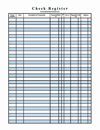 Large Print Check Register Printable Awesome 7 Best Of Free Printable Check Register